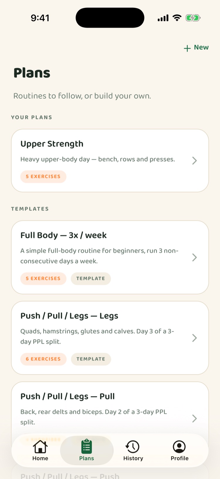 App in the Citrus Recovery light theme